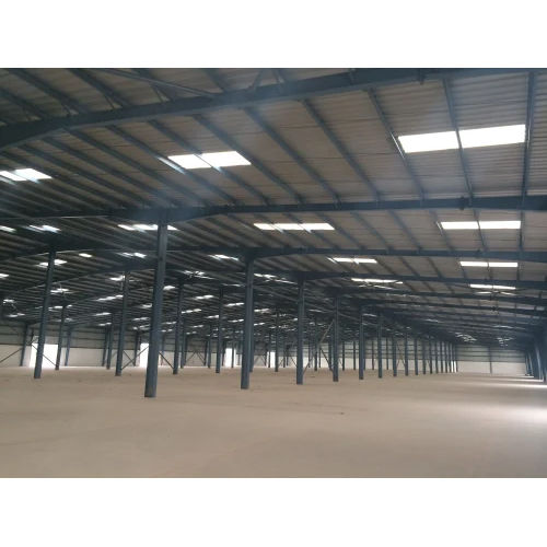 Prefabricated Industrial Warehouse Shed - Color: As Per Requirement