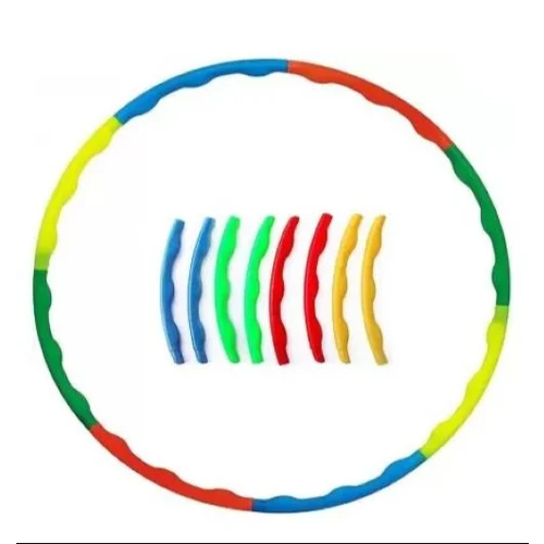 Foldable Hula Hoops 8 Pcs Set - High-Quality PVC Material, Multicolor Design | Dustproof, Easy Assembly for All Ages, Ideal for Sports Activities