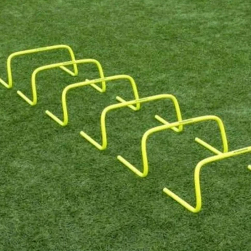 PVC Agility Hurdles - 6 Inch Size | Durable Dustproof Design, Bright Yellow Color for High Visibility, Perfect for All Skill Levels