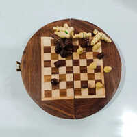 Round Wooden Chess Board