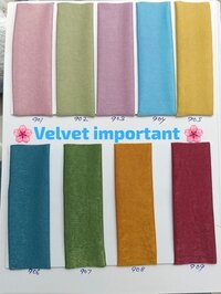 Imported Velvet Fabric - Attributes: Washable