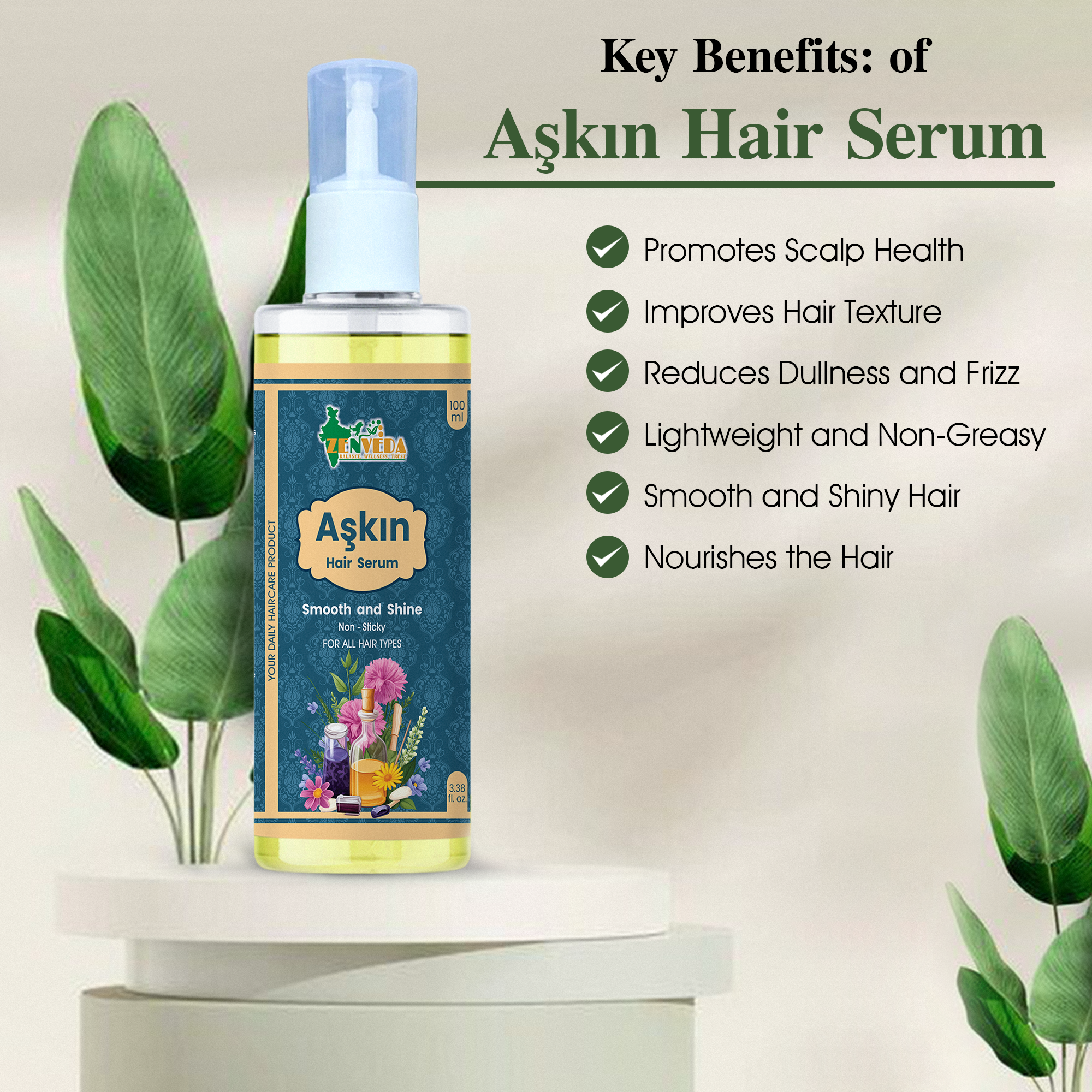 100ml Ayurvedic Askin Hair Serum