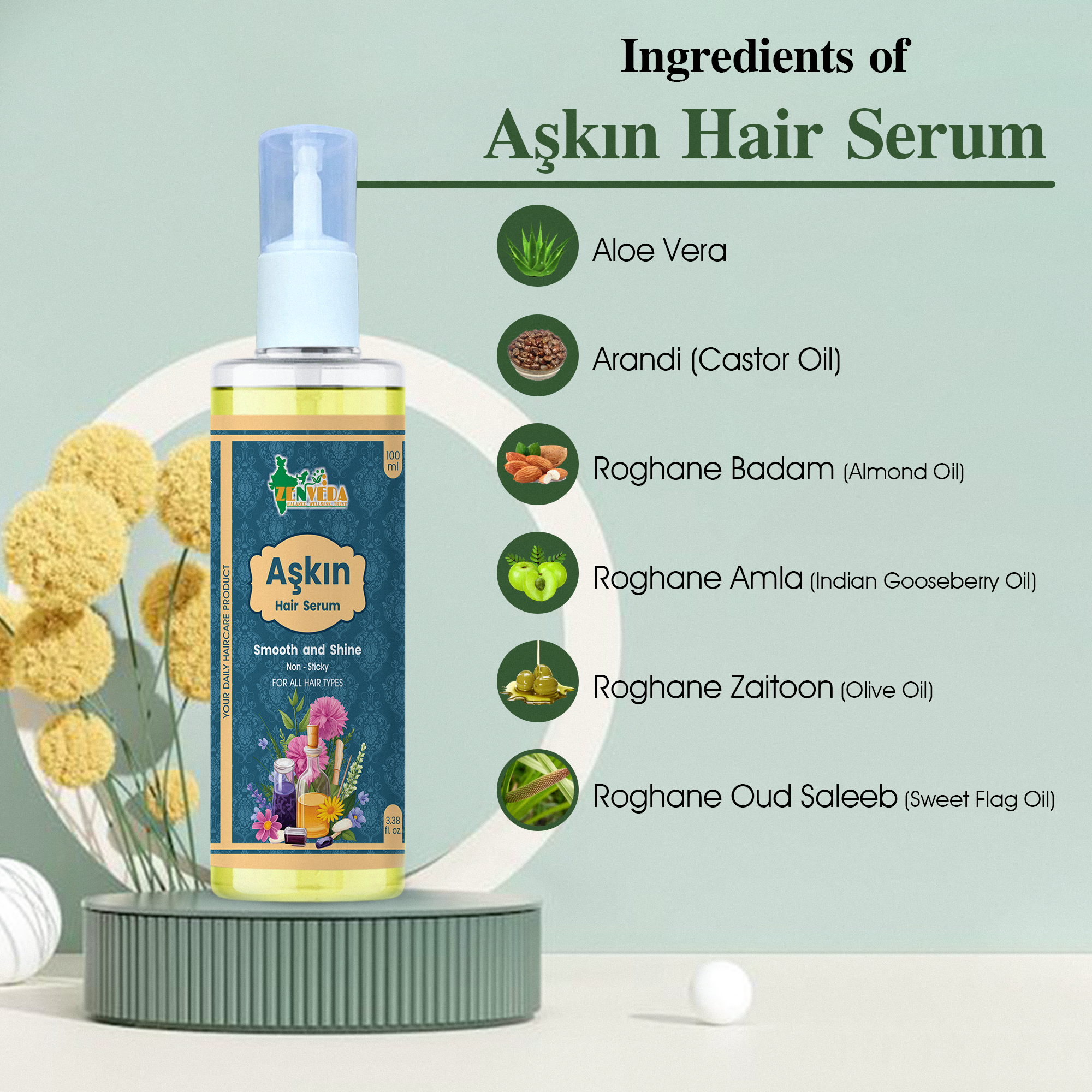 100ml Ayurvedic Askin Hair Serum