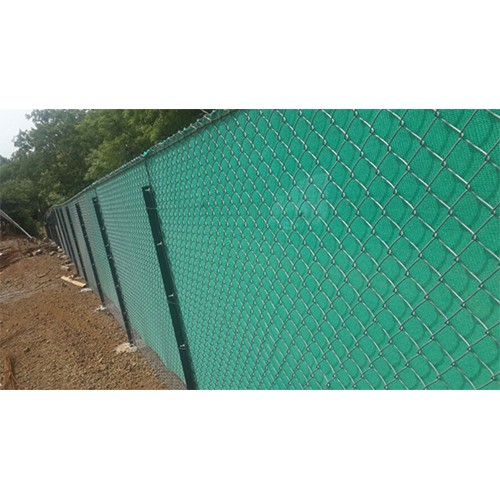 MS Angle With GI Chain Link And Green Net Fencing