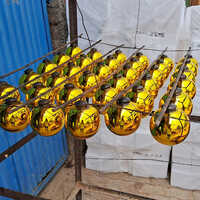 6 Inch Golden Ball Candle Holder