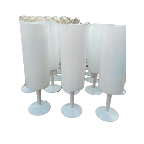 18 Inch White Tall Glass Vase