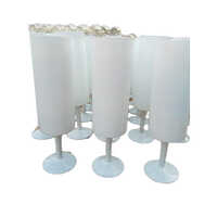 18 Inch White Tall Glass Vase