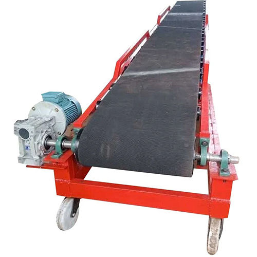 Truck Loading Conveyor - Heat-Resistant Mild Steel, Flat Belt Design, 5-Year Warranty | Ideal for Heavy Goods Handling in Industrial Environments