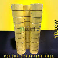 Yellow Pvc Strapping Roll - Material: Pvc, Size: 15mm X 1500m, Color: Yellow, Thickness: 0.8mm, Tensile Strength: 250 Mpa | Application: Packaging, Pattern: Plain