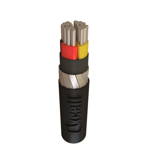 Excell 25 Sqmm X 4 Core Aluminium Armoured Cable - GI Steel & PVC Sheathing, 1100 Volt, 90 Deg C Temperature Rating | Warranty Included