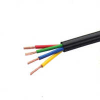 Round Flexible Cable - 4 Core, 90 Meter Length, 22.5 Mm Diameter, Copper Conductor, Pvc Insulation , Black Color, Warranty Included