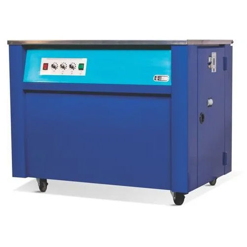 Semi Automatic Box Strapping Machine - Stainless Steel Build, 1-Year Warranty | Semi-Automatic Operation, No Computerization