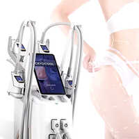 Multifunction Vacuum Cryo 4 Cool Handles Fat Removal Criolipolisis Body Sculpting Machine - Color: White