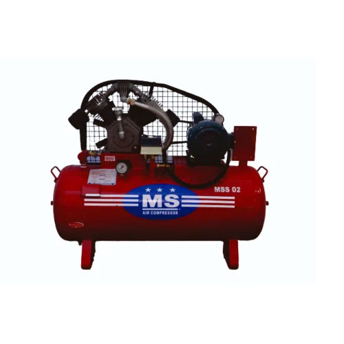 2 Hp Air Compressor - Standard Size, Red Color | Electric Driven, 1 Year Warranty, Industrial Usage