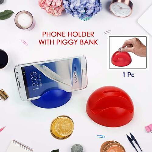 2in1 ABS Plastic Phone Holder Phone Stand With Coin Banks