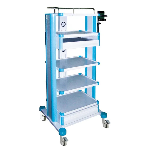 YC-J-0300085 - High-Quality Metal Detachable Instrument Trolley | Portable, Manual Operation, Professional White Design, Hospital Use