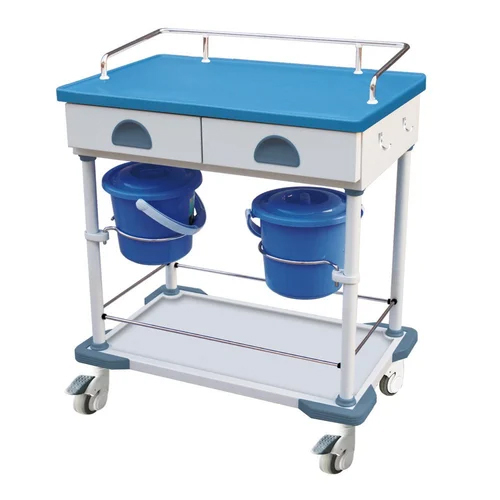 Yc-J-B300001 Hospital Steel Abs 2 Drawer I.V Trolley - Color: White