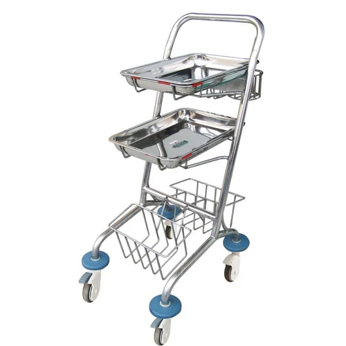Yc-J-0900456 Hospital Stainless Steel Convenient I.V Trolley - Color: Silver