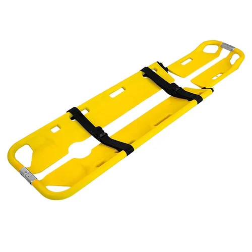 Ydc- 4C Plastic Scoop Stretcher Hdpe With Body Straps - Color: Silver