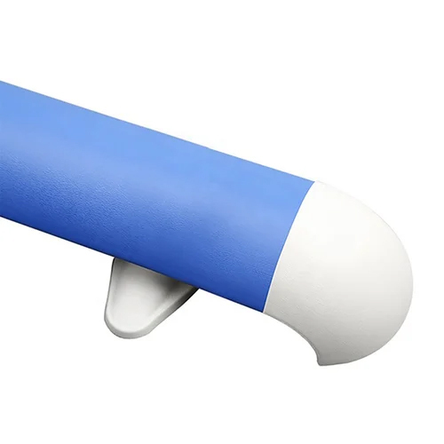 HS-609 Rounded PVC Stair Handrail - Metal Material, Classic White Color, Manual Operation | Wall Protection, Comfortable Grip, Eco-Friendly Design
