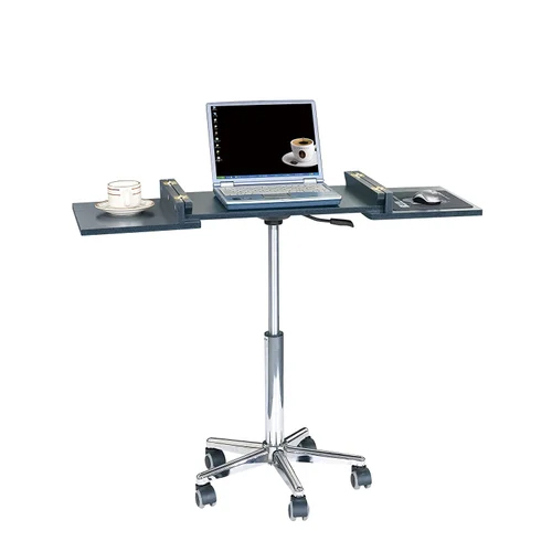 Enlt-006 Mini Expandable Laptop Table With Wheels And Adjustable Height - Color: Silver