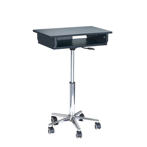 Enlt-006 Mini Expandable Laptop Table With Wheels And Adjustable Height - Color: Silver
