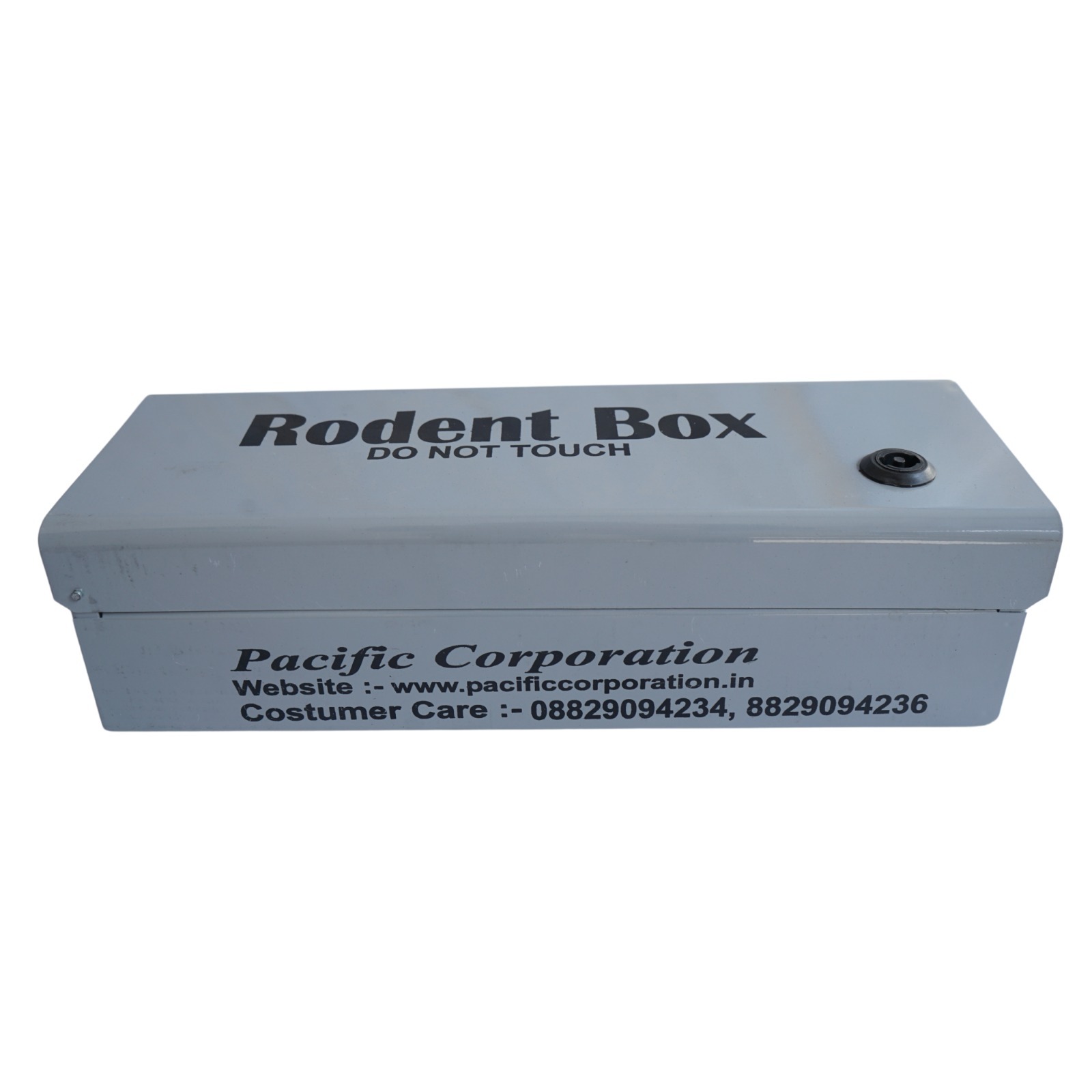 Rodent Bait Station - Iron, 5 X 14 X 3.9 Inch, Gray | Effective For Rat & Mouse Control, Rectangular Design, Weighs 840 G