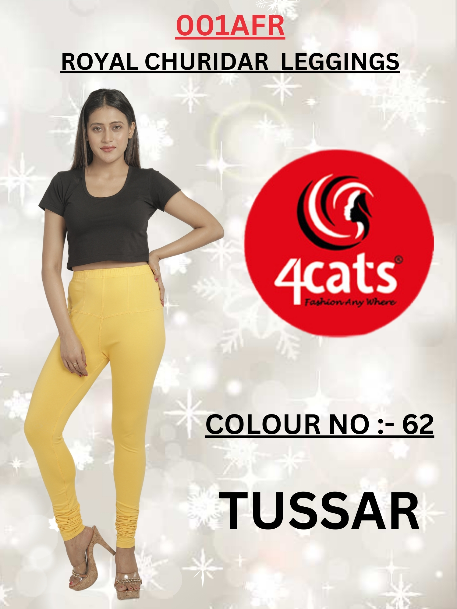 V-cut Churidar Leggings - Color: Blue
