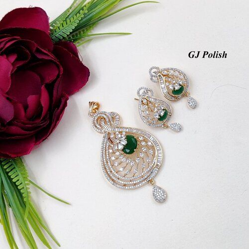 American Diamond Classy Pendant Set