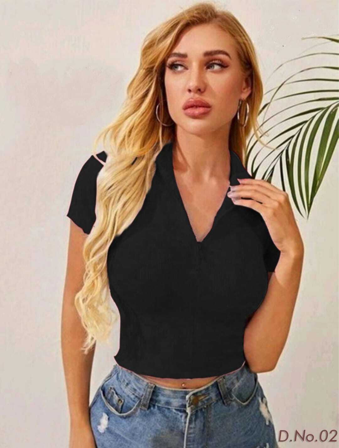 Western Crop - Lycra Fabric, Size M-l-xl-xxl, Color 4 | Breathable, Cool Pass, Non-toxic, Washable, Short Sleeves, All Season
