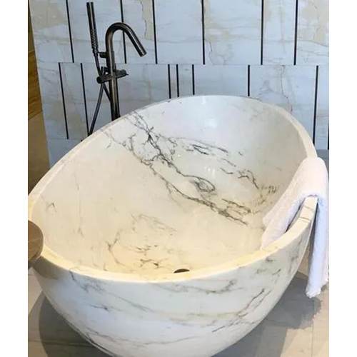 Marble Bath Tub - Color: White