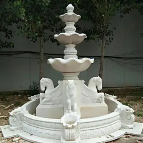 Marble Stone Garden Fountains - Color: White