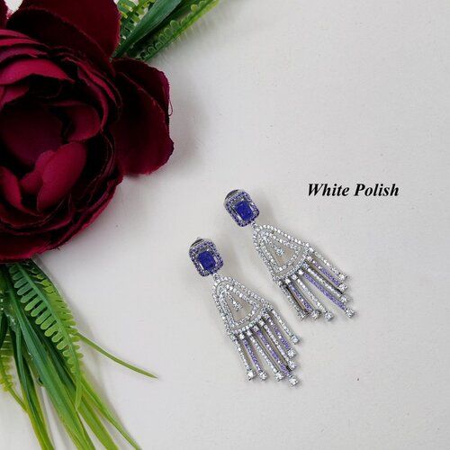 American Diamond And Glass Stone Elegance Earring