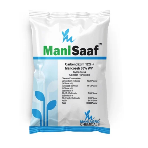 कार्बेनडाज़िम 12, मैनकोज़ेब 63 WP फफूंदनाशक मणिसाफ