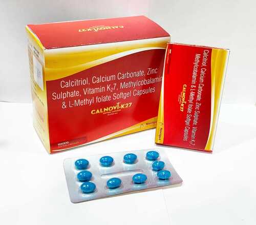 Calcitrol 0.25 mg + Calcium Carbonate 500 Mg + Methylcobalamin 1500 Mcg + L-Methyl Folate  800Mcg + Vitamin K27 50 Mcg