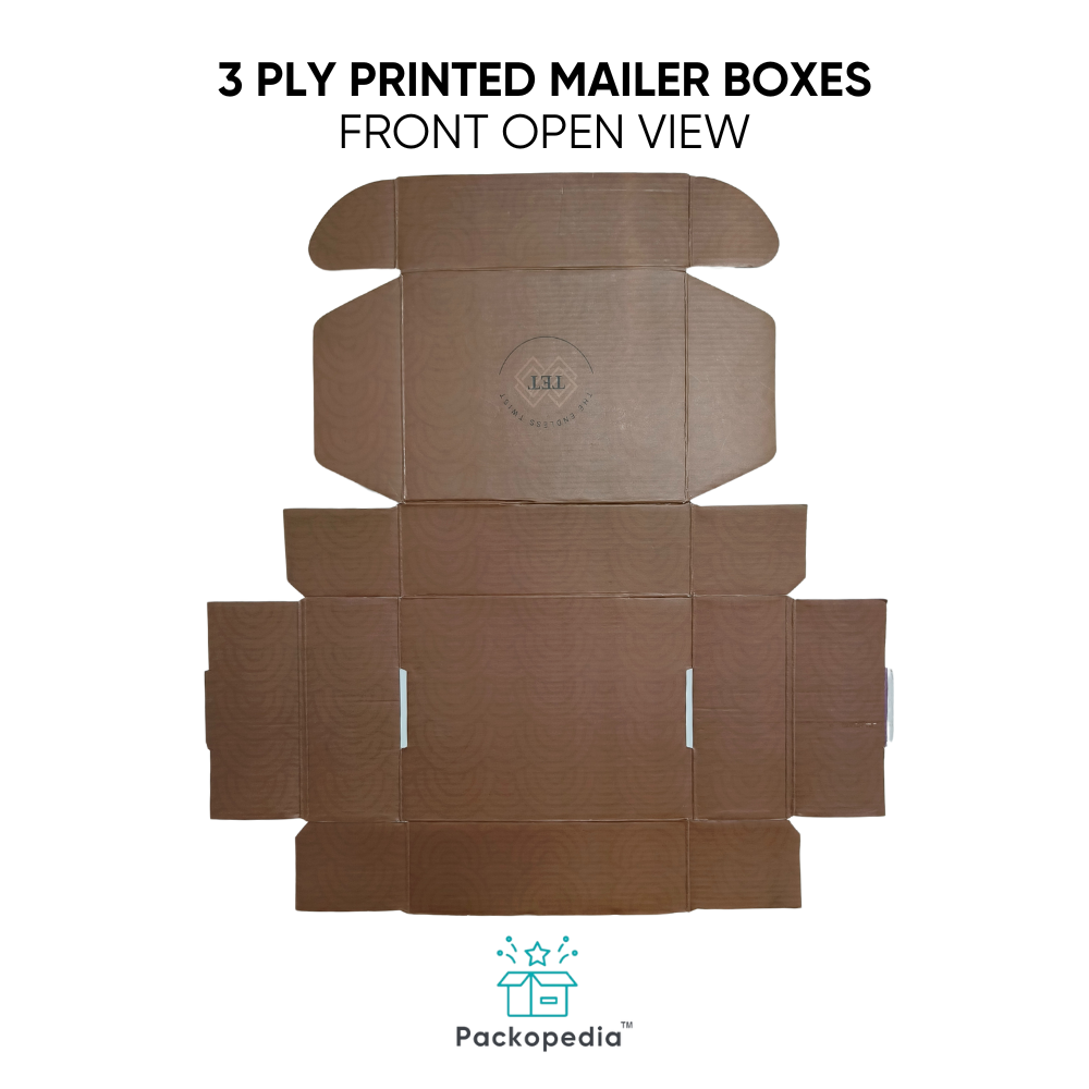 3 Ply Printed Mailer Packaging With Multi-color Printing, 100% Sustainable And Eco-friendly - Corrugated Board, Rectangular Shape, Custom Size & Style