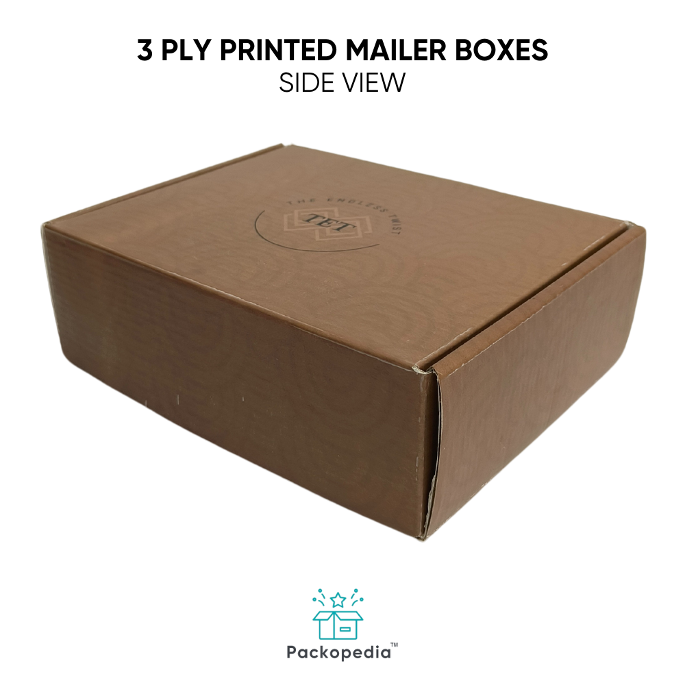 3 Ply Printed Mailer Packaging With Multi-color Printing, 100% Sustainable And Eco-friendly - Corrugated Board, Rectangular Shape, Custom Size & Style
