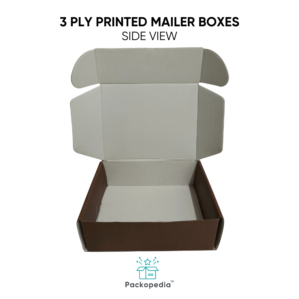 3 Ply Printed Mailer Packaging With Multi-color Printing, 100% Sustainable And Eco-friendly - Corrugated Board, Rectangular Shape, Custom Size & Style