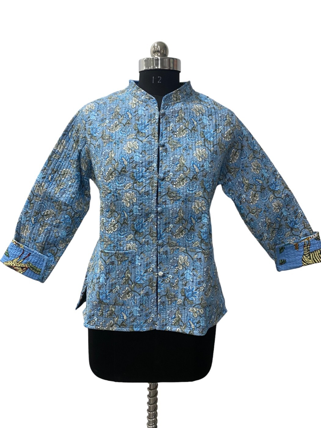 Cotton Quilted Screen Print Short Jacket - Chest Size: All Sizes
