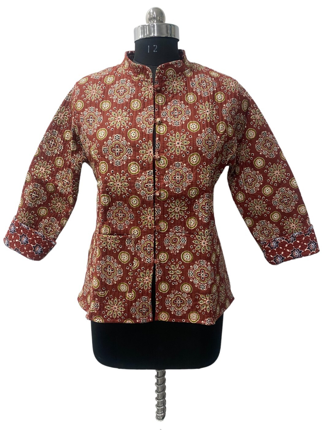 Cotton Quilted Screen Print Short Jacket - Chest Size: All Sizes