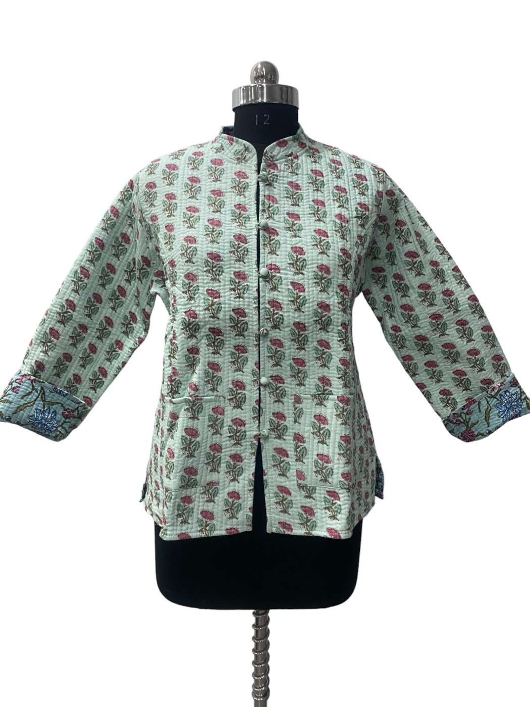 Cotton Quilted Screen Print Short Jacket - Chest Size: All Sizes