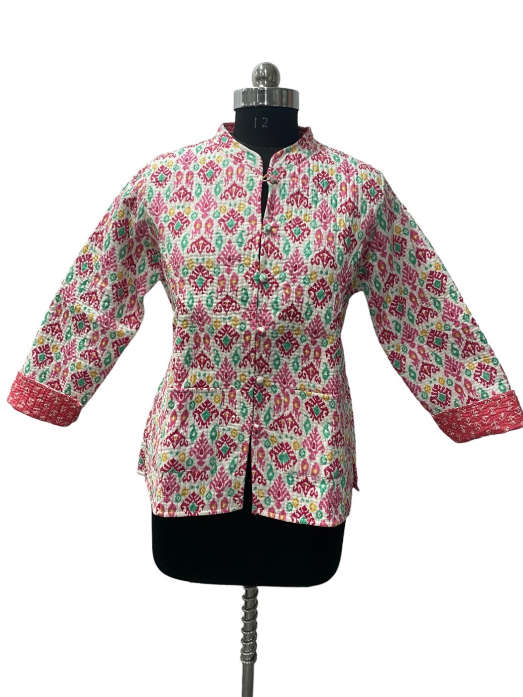Cotton Quilted Screen Print Short Jacket - Chest Size: All Sizes