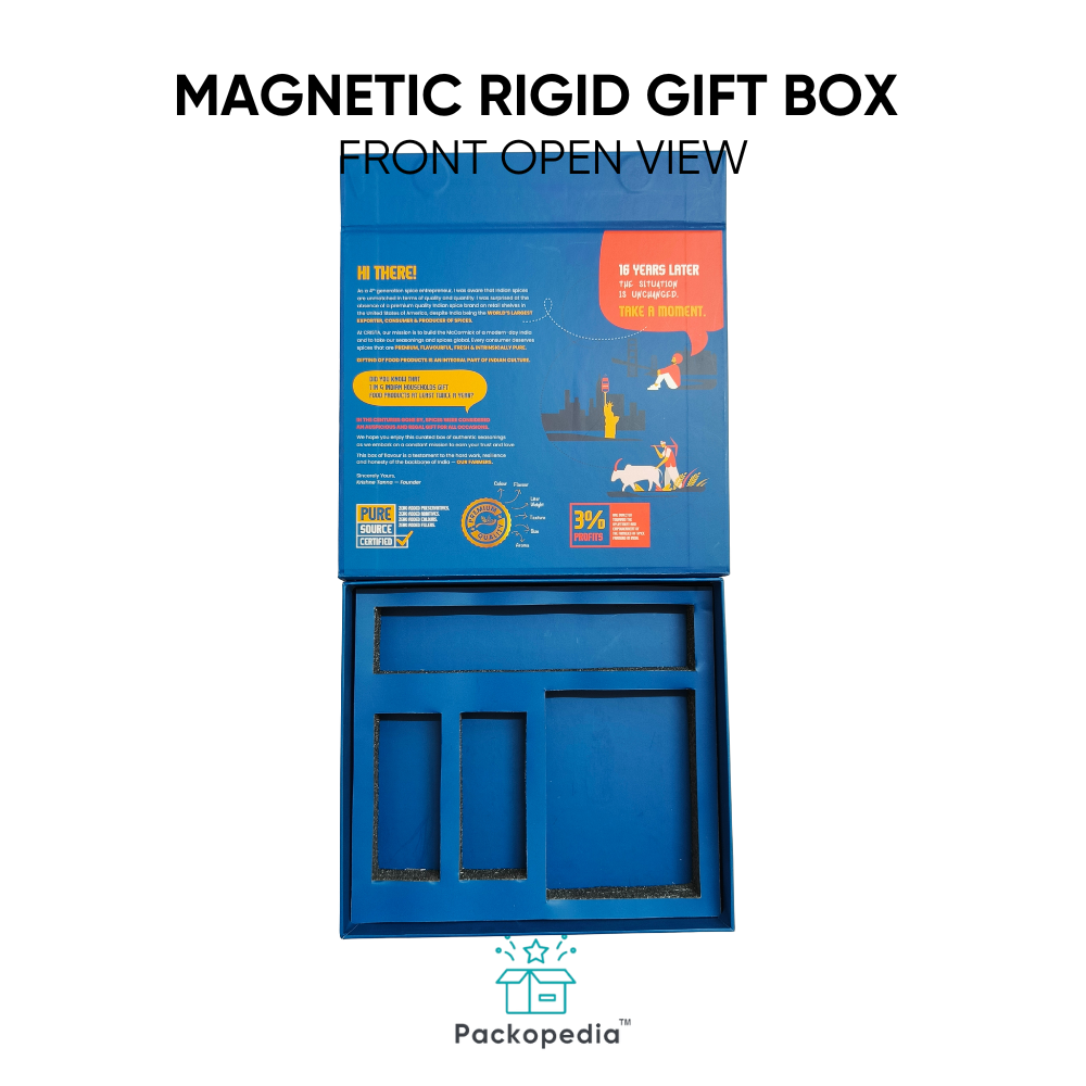 Magnetic Rigid Packaging Box - Gift Box with Heatlon Insert - Corporate Gift Packaging