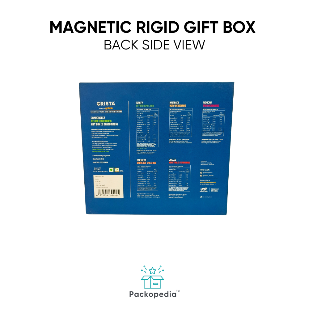 Magnetic Rigid Packaging Box - Gift Box With Heatlon Insert - Corporate Gift Packaging - Color: Multicolour