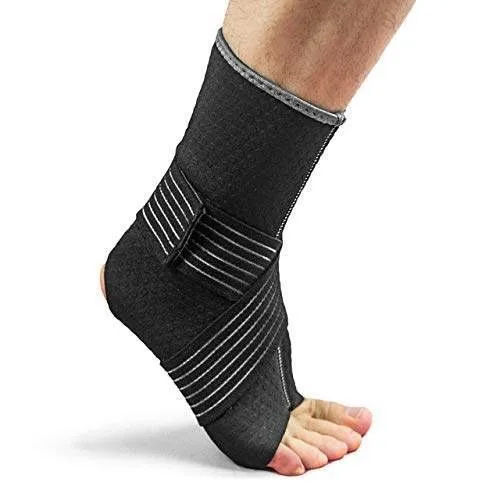 Black Ankle Brace Support - Material: Latex