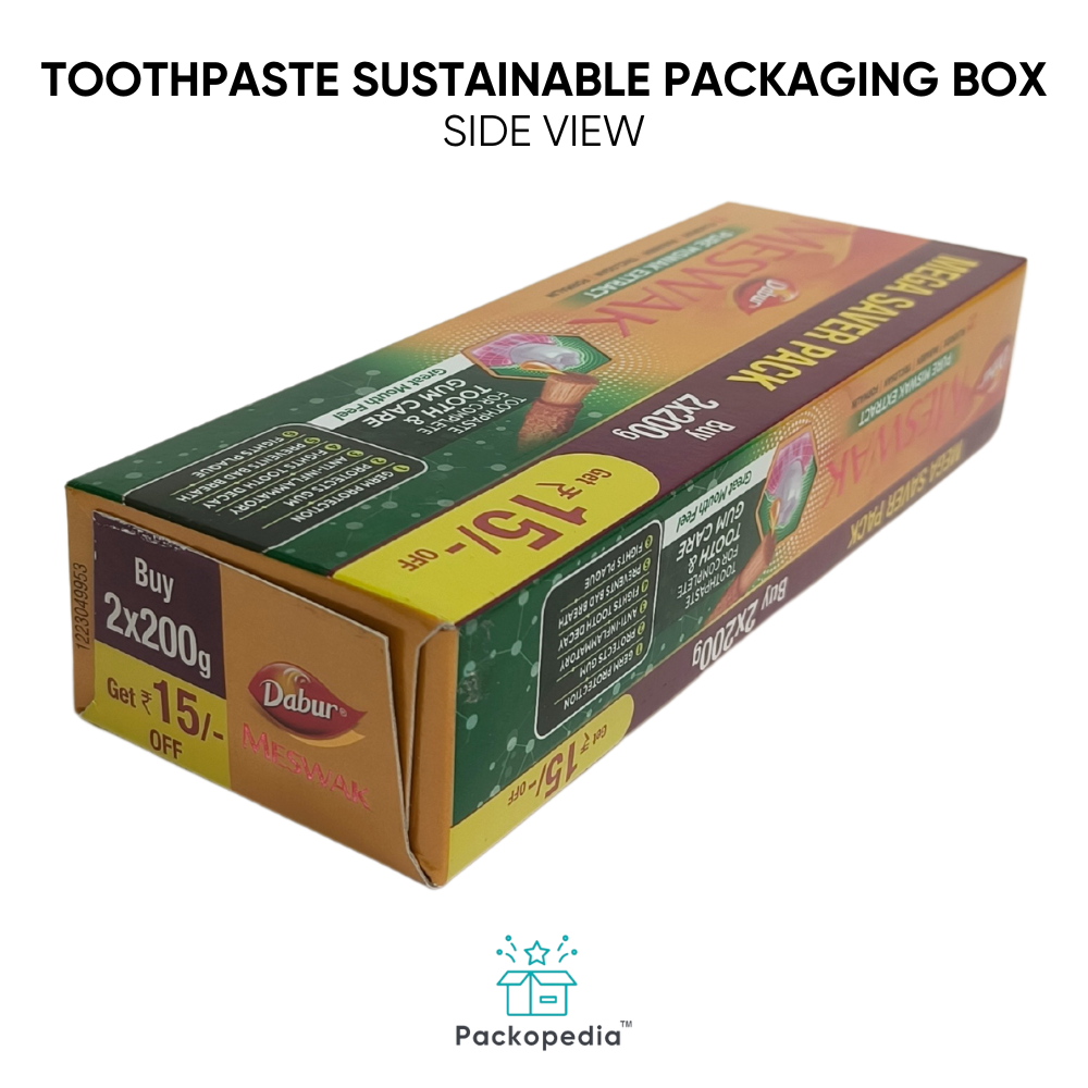 Sustainable Toothpaste Packing Box Multicolor Print With Laminated Finish - Color: Multicolour