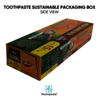 Sustainable Toothpaste Packing Box Multicolor Print with Laminated Finish