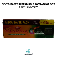 Sustainable Toothpaste Packing Box Multicolor Print with Laminated Finish
