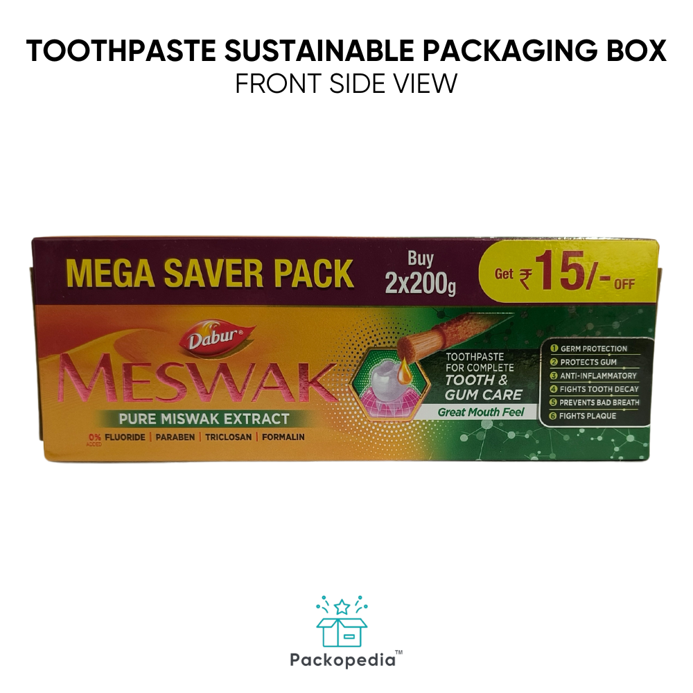 Sustainable Toothpaste Packing Box Multicolor Print With Laminated Finish - Color: Multicolour