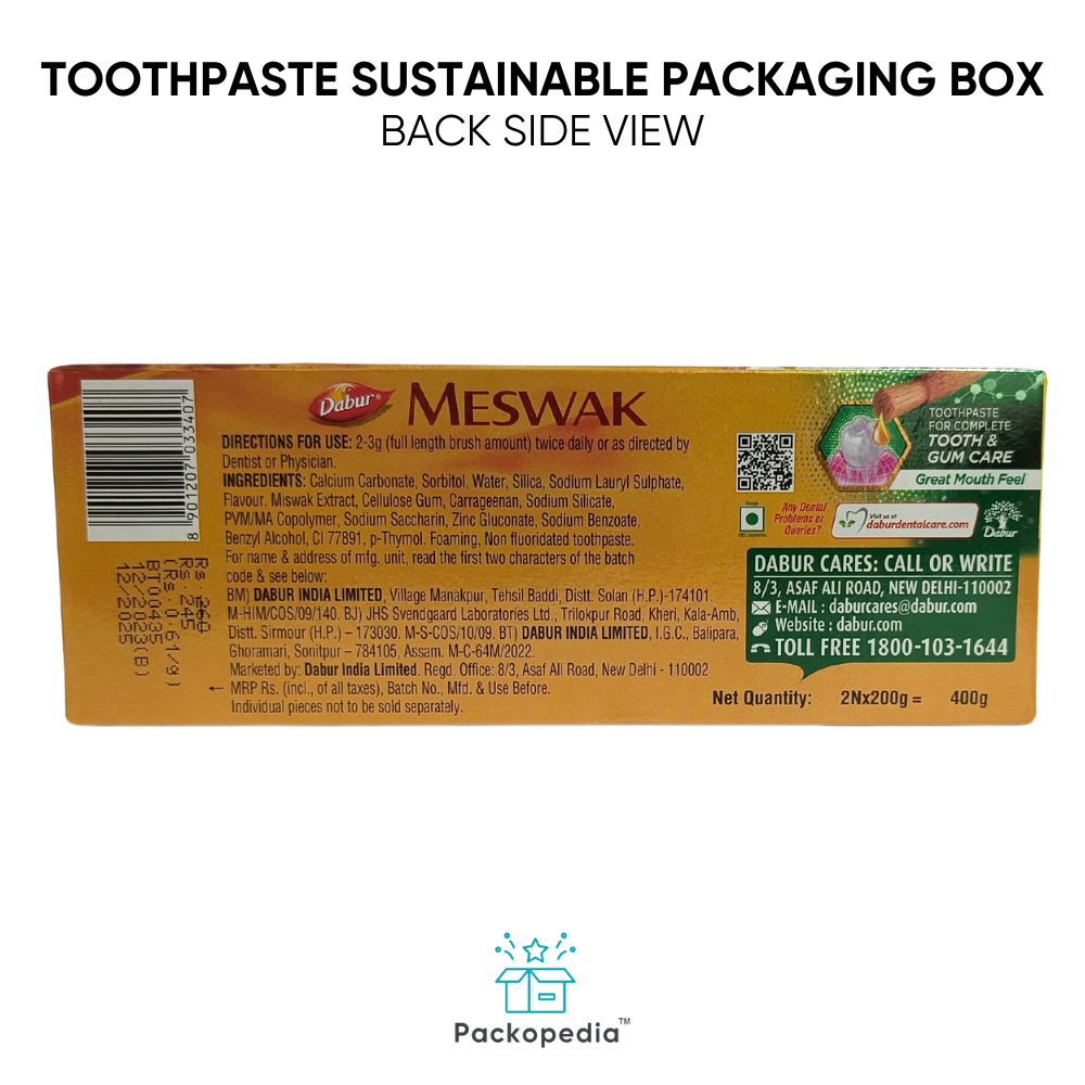 Sustainable Toothpaste Packing Box Multicolor Print With Laminated Finish - Color: Multicolour